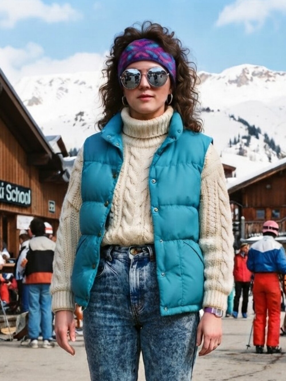 L.L. Bean M Vintage 80s Teal Snap Button Goose Down Puffer Vest Gorpcore Retro